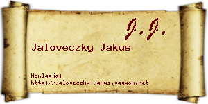 Jaloveczky Jakus névjegykártya